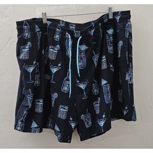 Caribbean Blue Swim Suit Trunks Swimwear Men's Shorts Size 3XB Beach 5.5" Inseam